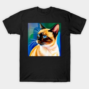 Siamese Cat Portrait T-Shirt